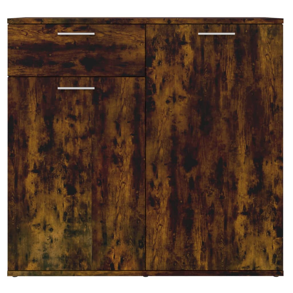 skænk 80x36x75 cm konstrueret træ røget egetræsfarve