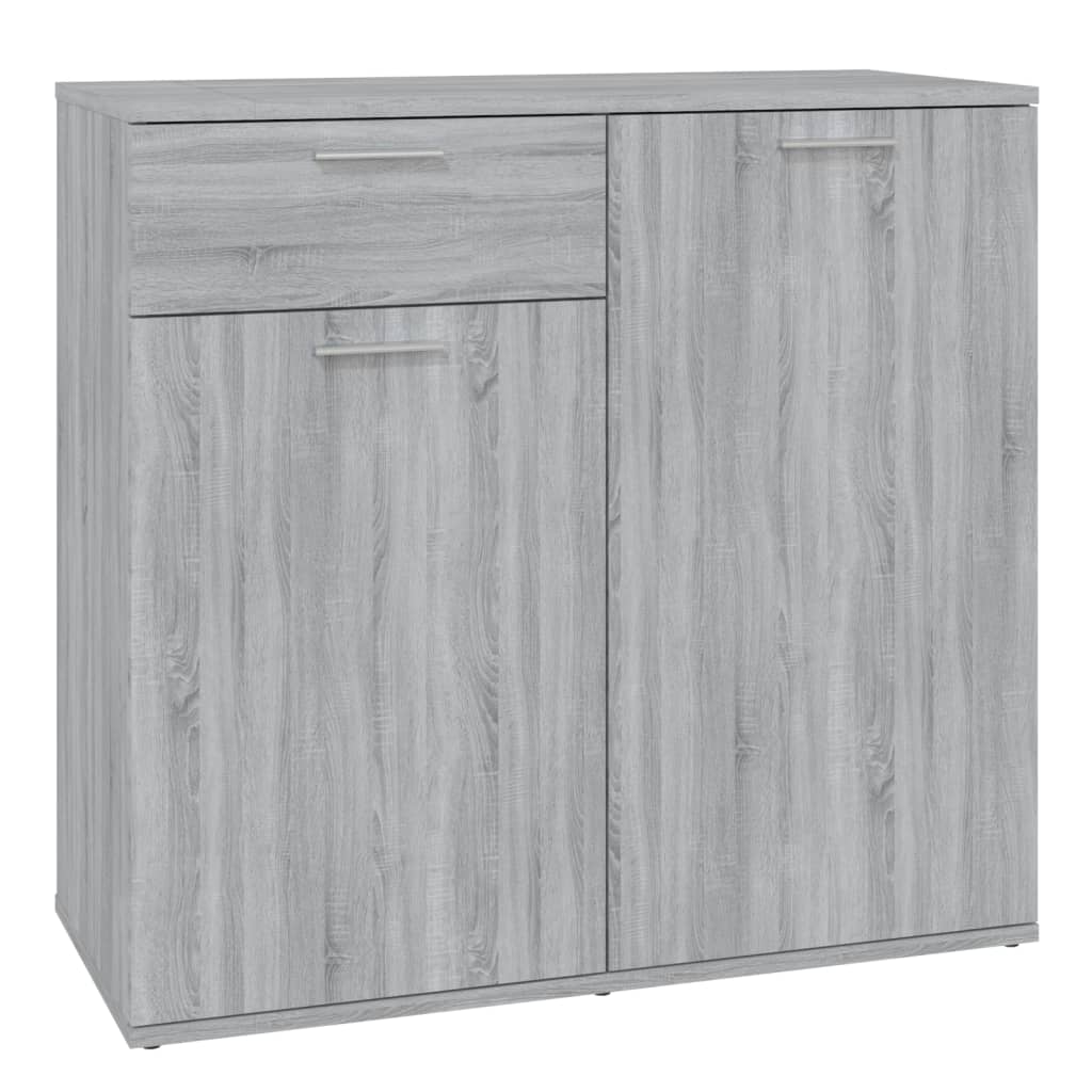 skænk 80x36x75 cm konstrueret træ grå sonoma-eg