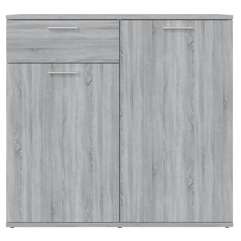 skænk 80x36x75 cm konstrueret træ grå sonoma-eg