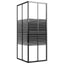 brusekabine 90x70x180 cm sikkerhedsglas stribet sort