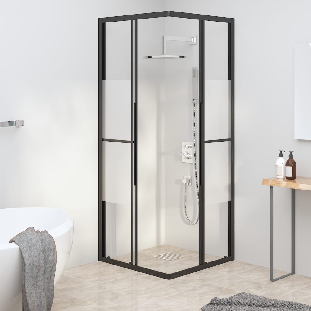 brusekabine 80x80x180 cm halvmatteret sikkerhedsglas