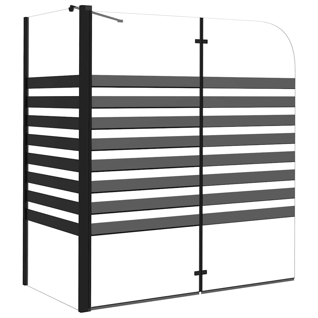 brusevæg 120x68x130 cm hærdet glas stribet