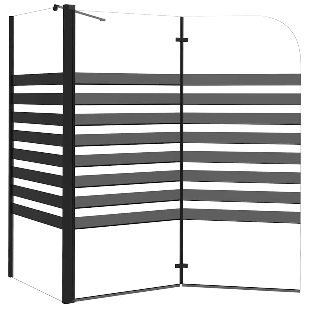 brusevæg 120x68x130 cm hærdet glas stribet