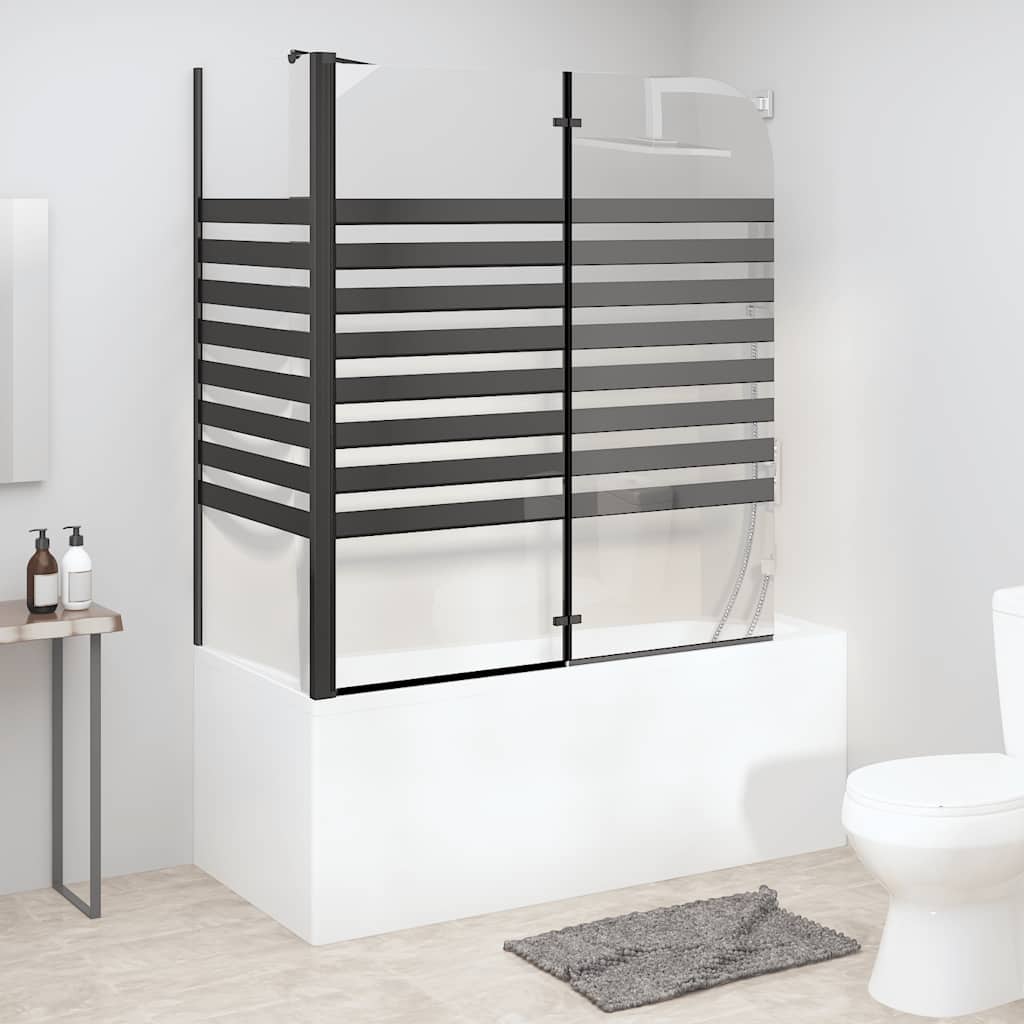 brusevæg 120x68x130 cm hærdet glas stribet
