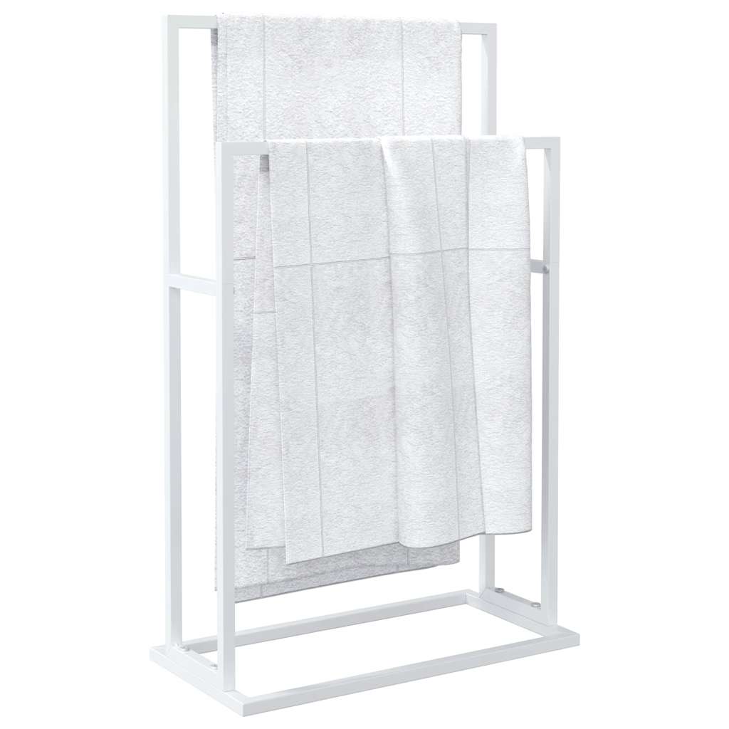 fritstående håndklædeholder 48x24x78,5 cm jern hvid