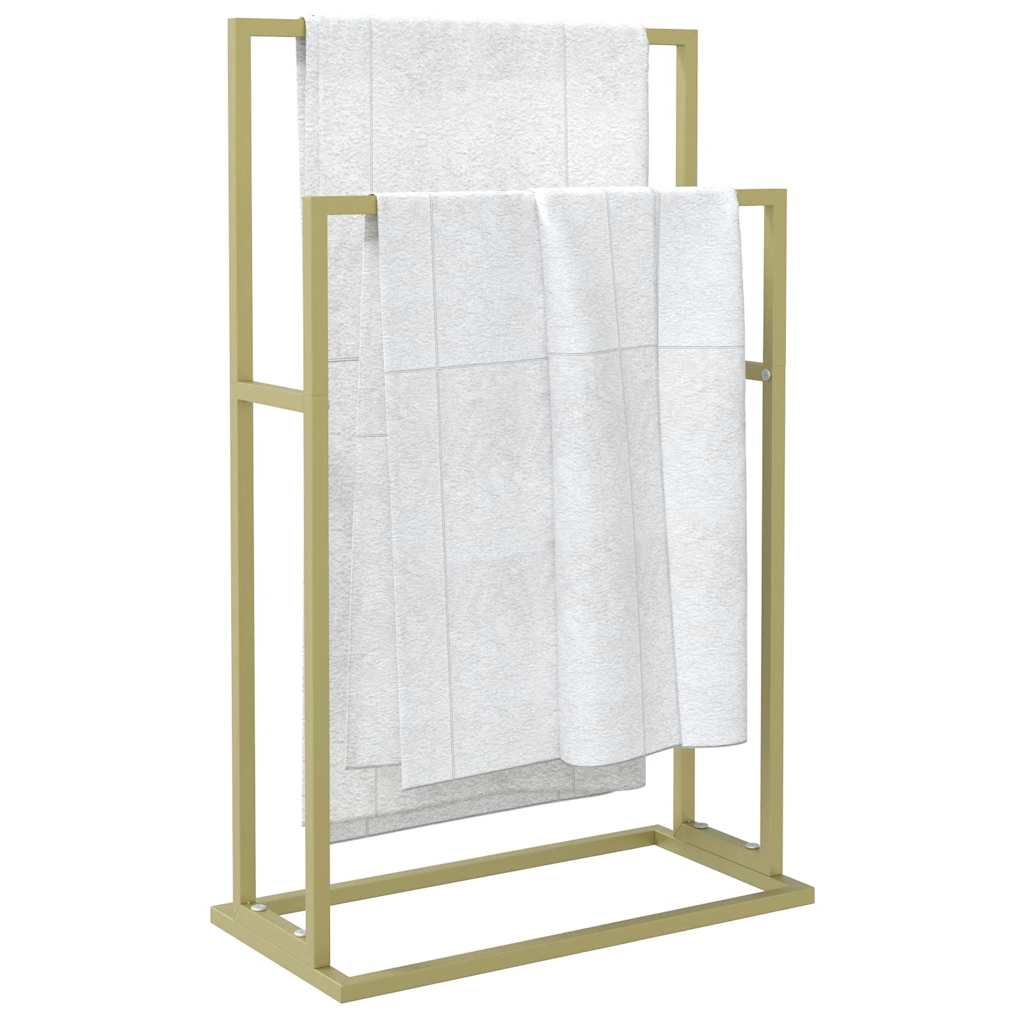 fritstående håndklædeholder 48x24x78,5 cm jern guldfarvet