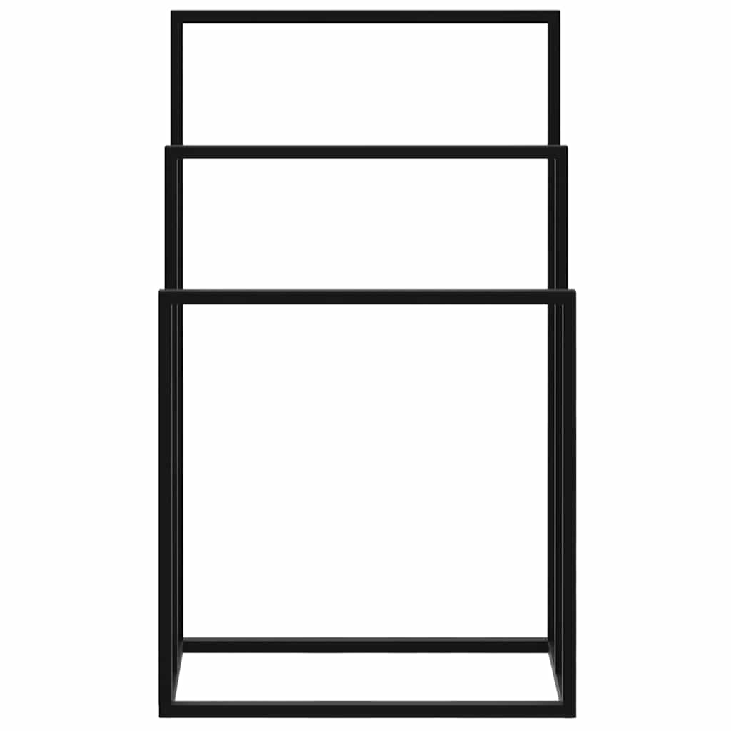 fritstående håndklædeholder 48x24x79 cm jern sort