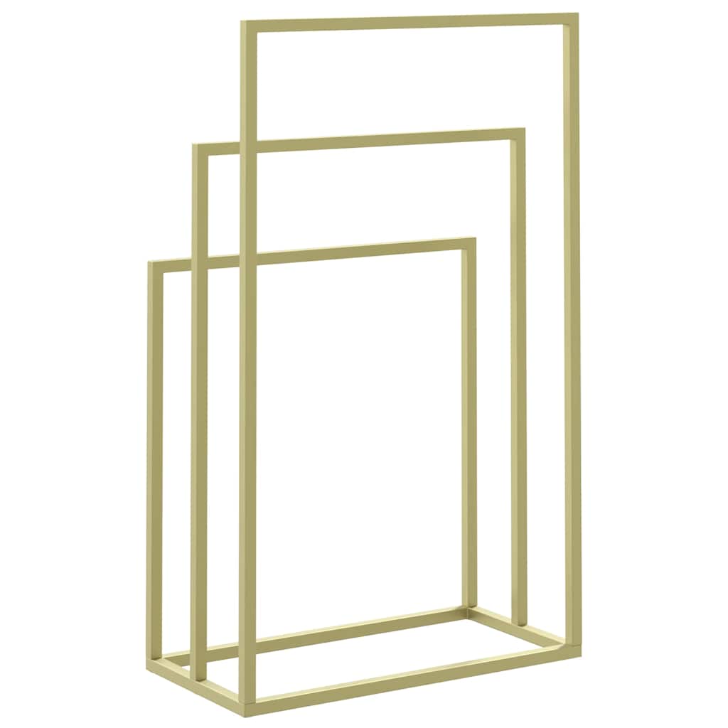 fritstående håndklædeholder 48x24x79 cm jern guldfarvet