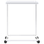 sidebord med hjul 55x35x70 cm konstrueret træ hvid
