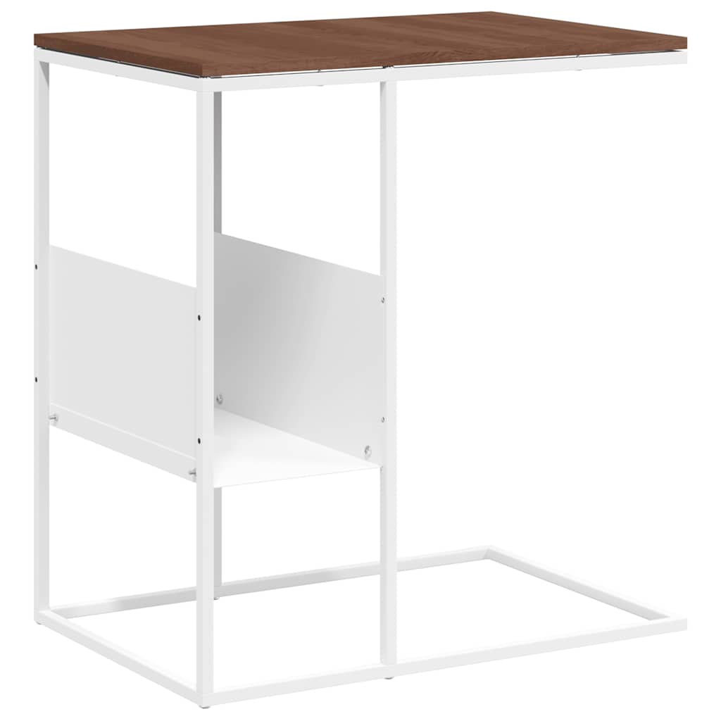 sidebord 55x36x59,5 cm konstrueret træ hvid