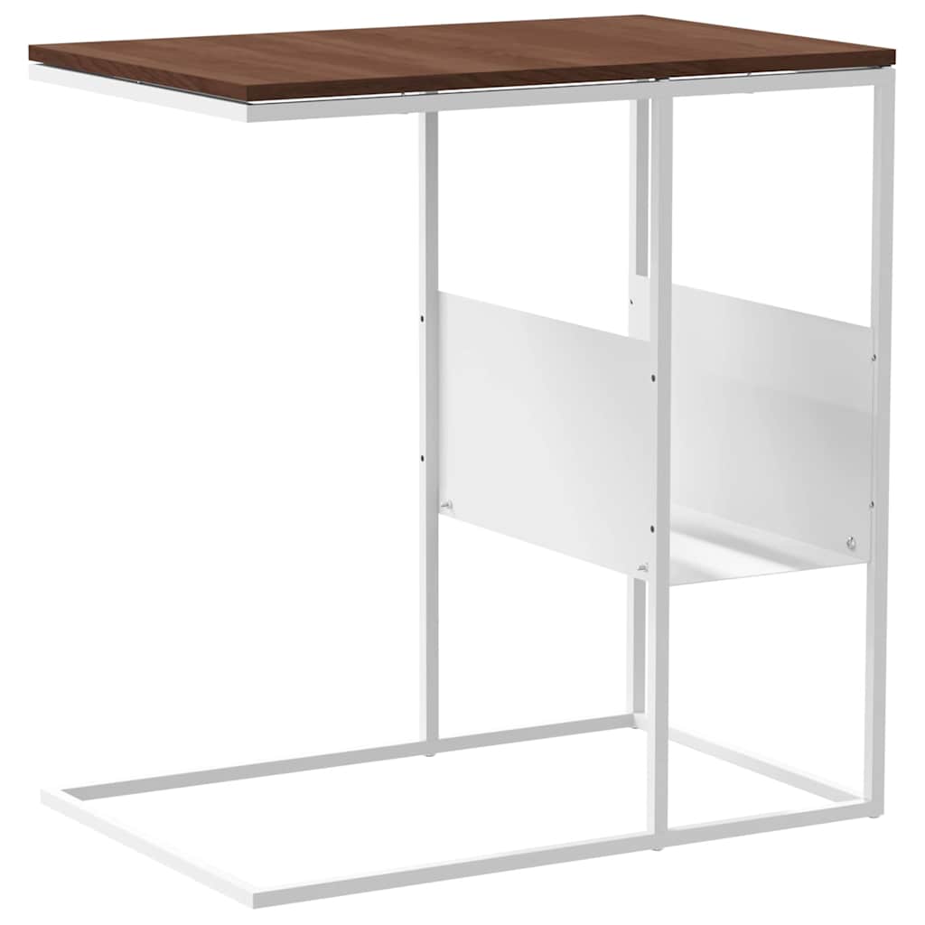 sidebord 55x36x59,5 cm konstrueret træ hvid