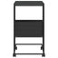 sidebord med hjul 55x36x63,5 cm konstrueret træ sort
