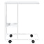 sidebord med hjul 55x36x63,5 cm konstrueret træ hvid