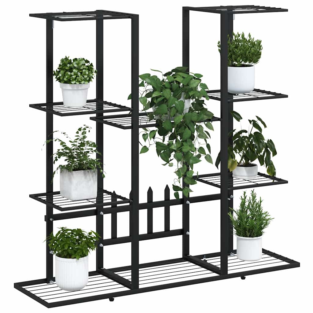 blomsterstativ 94,5x25x89 cm jern sort