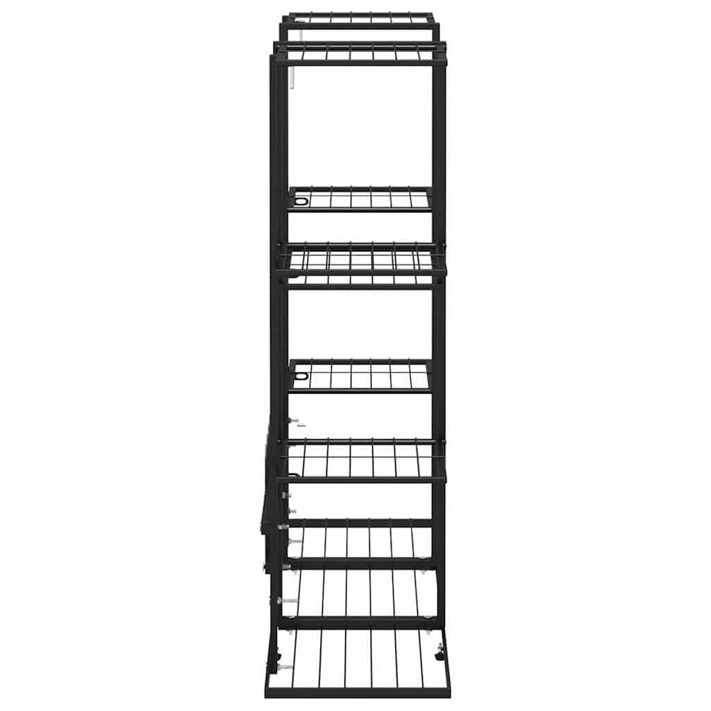 blomsterstativ 94,5x25x89 cm jern sort