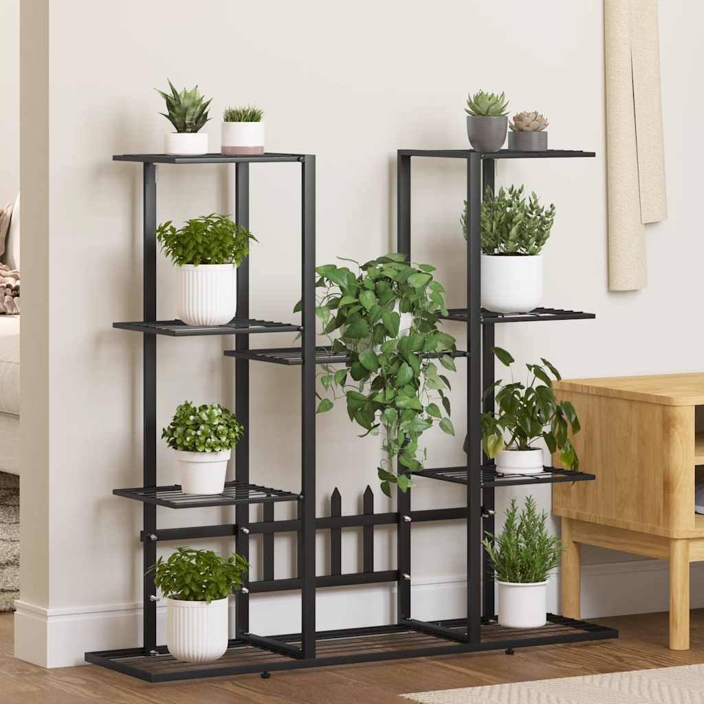 blomsterstativ 94,5x25x89 cm jern sort