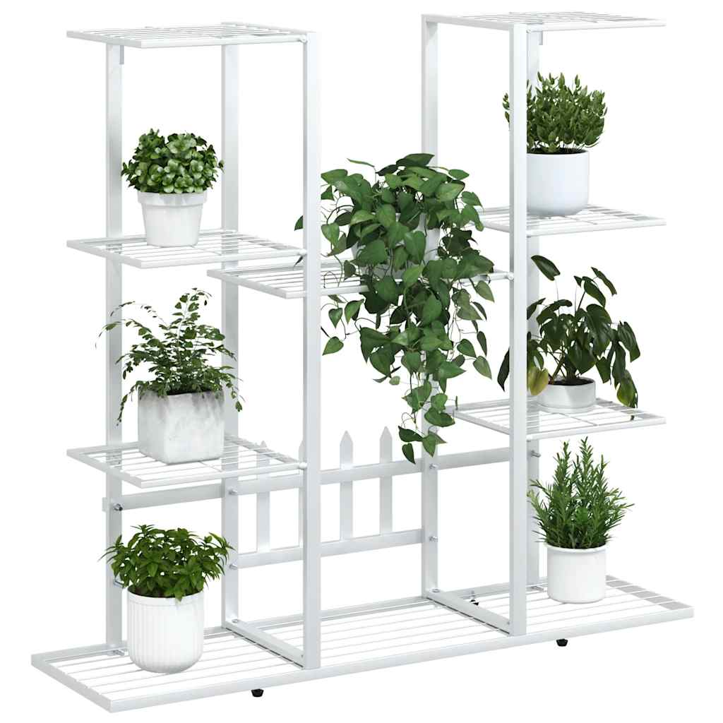 blomsterstativ 94,5x25x89 cm jern hvid
