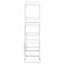 blomsterstativ 94,5x25x89 cm jern hvid