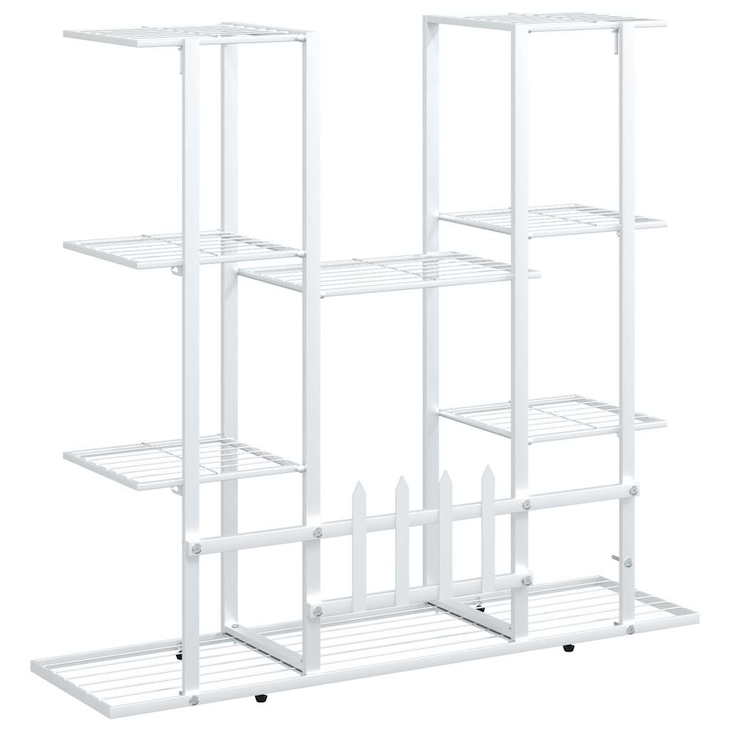 blomsterstativ 94,5x25x89 cm jern hvid