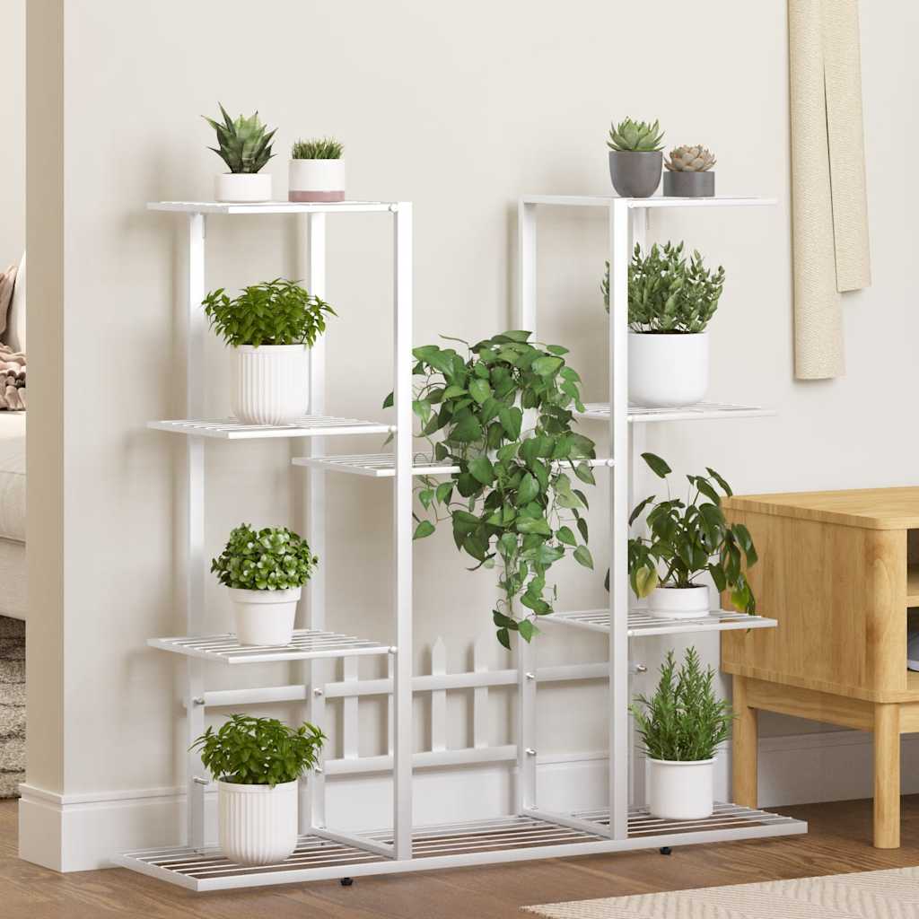 blomsterstativ 94,5x25x89 cm jern hvid