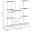 blomsterstativ med hjul 94,5x24,5x91,5 cm jern sort