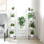 blomsterstativ med hjul 94,5x24,5x91,5 cm jern hvid