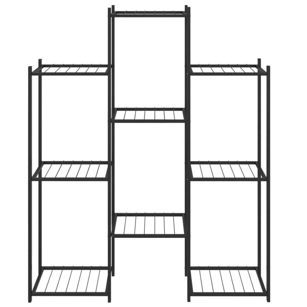 blomsterstativ 85x25x100 cm jern sort