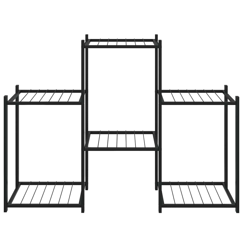 blomsterstativ 83x25x60 cm jern sort