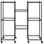 blomsterstativ med hjul 83x25x83,5 cm jern sort