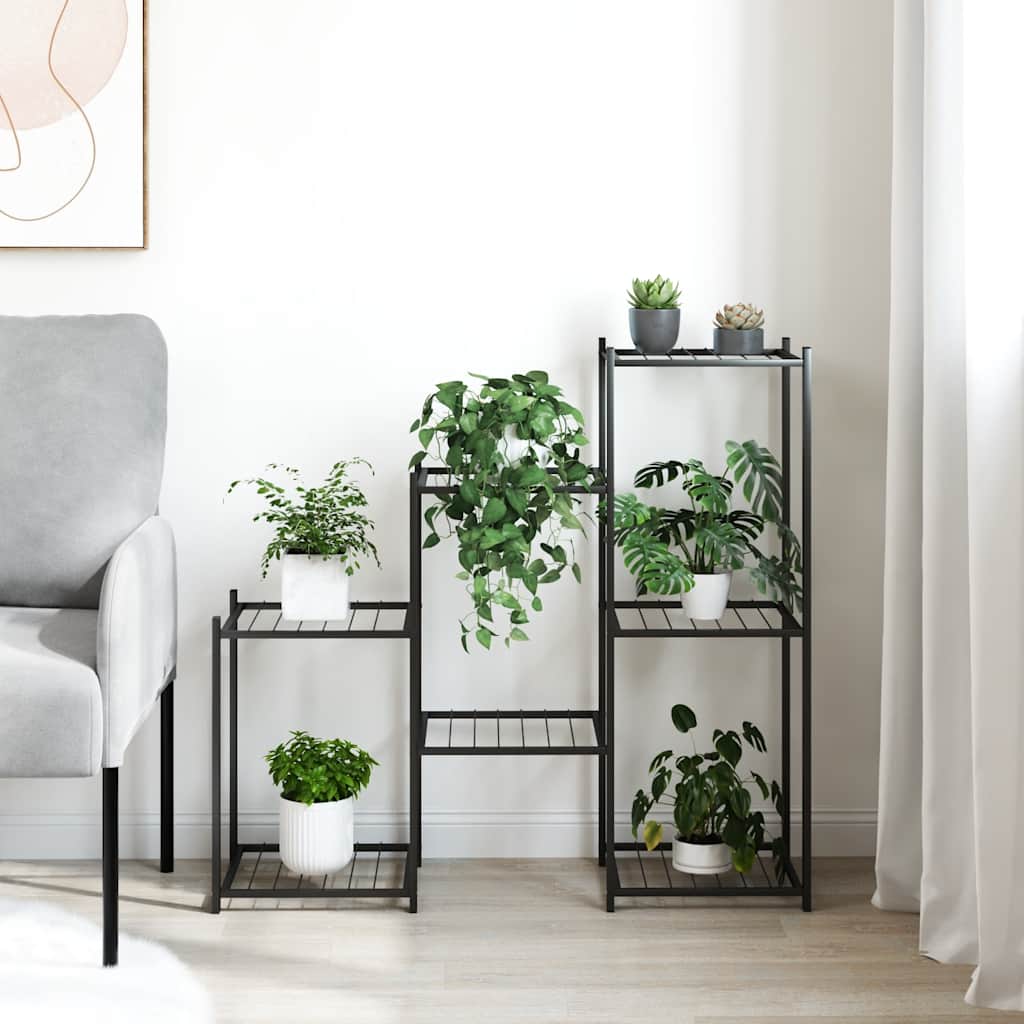 blomsterstativ 83x25x80 cm jern sort