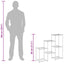 blomsterstativ 83x25x80 cm jern sort