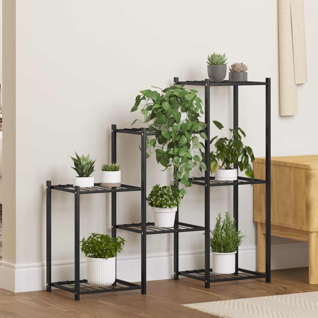 blomsterstativ 83x25x80 cm jern sort