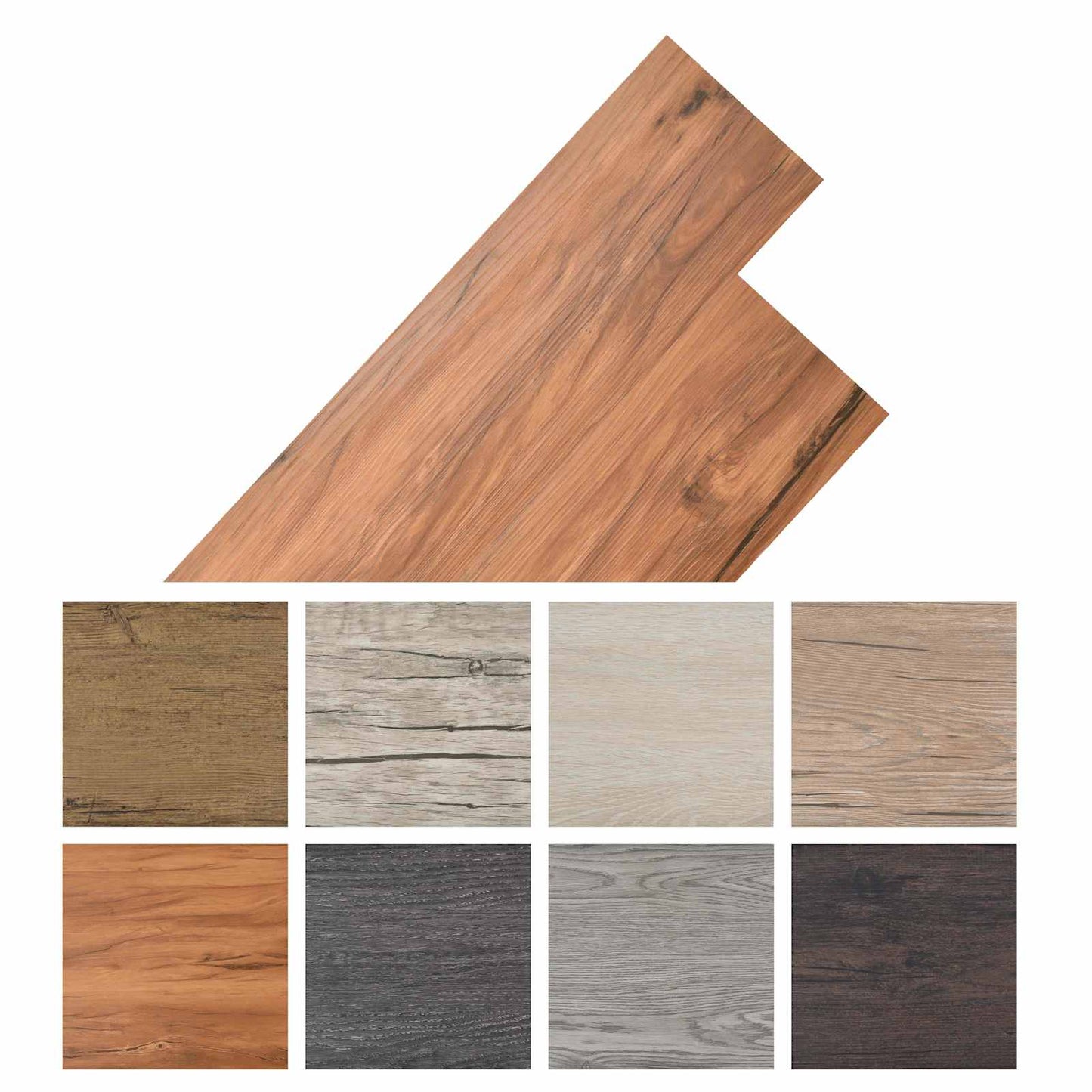 Gulvplanker Naturfarvet 2,51 m² 18 stk. PVC