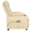 eldrevet massagestol stof cremefarvet