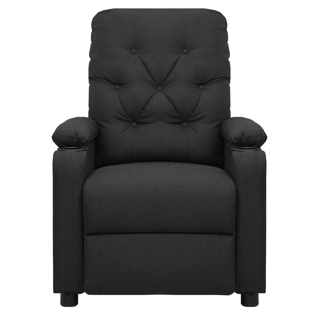 eldrevet massagestol stof sort