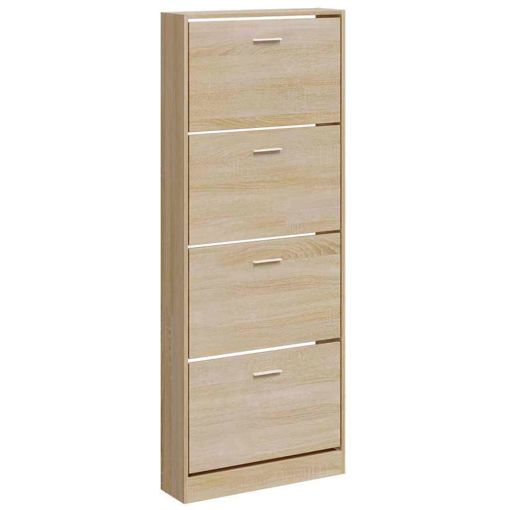 skoskab 59x17x150 cm konstrueret træ egetræ