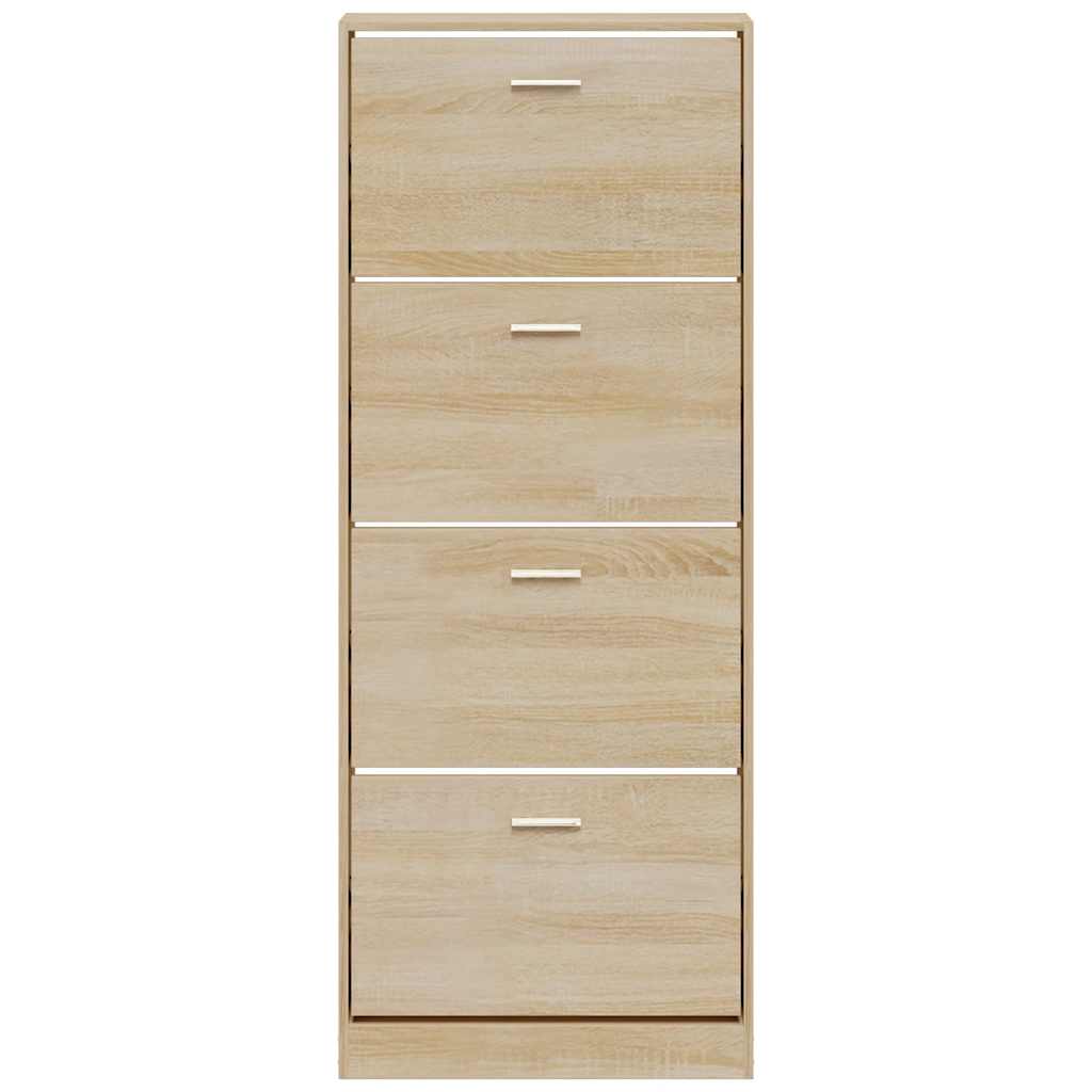 skoskab 59x17x150 cm konstrueret træ egetræ