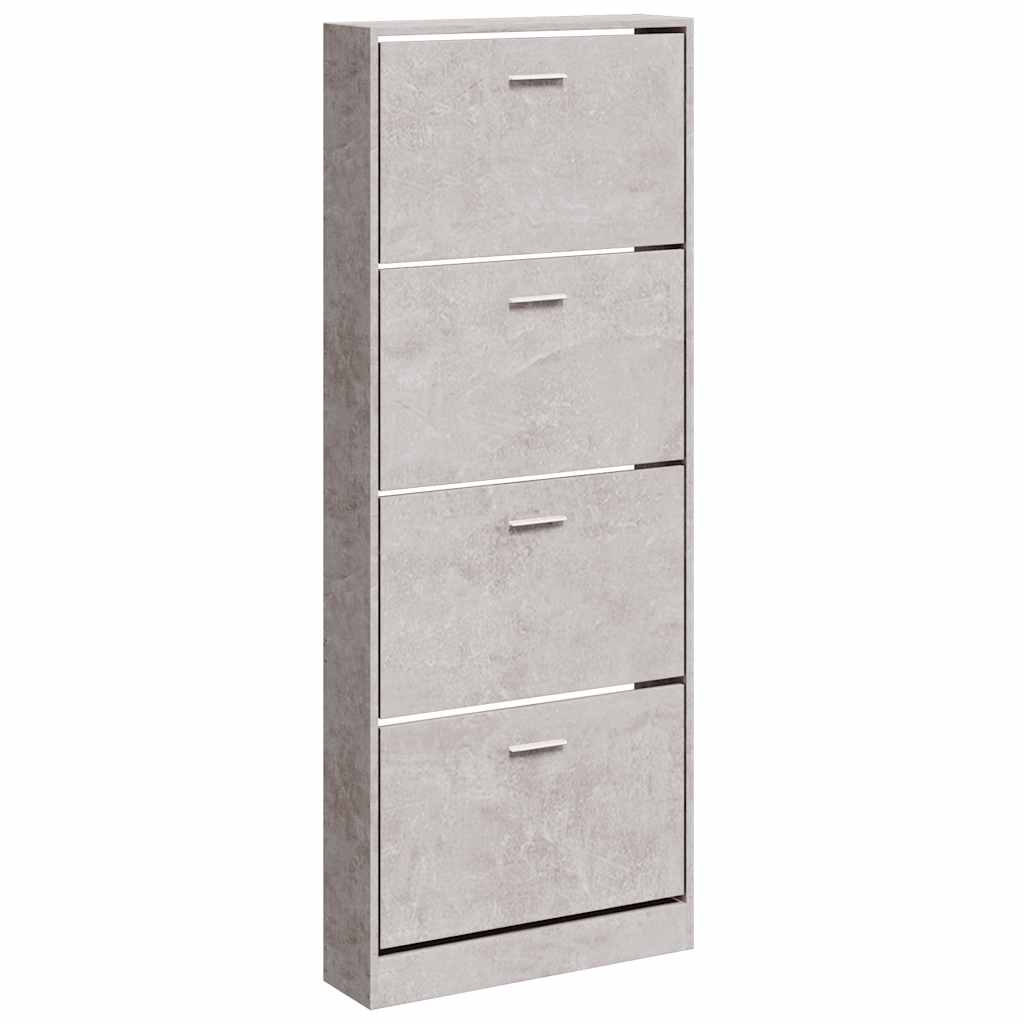 skoskab 59x17x150 cm konstrueret træ betongrå