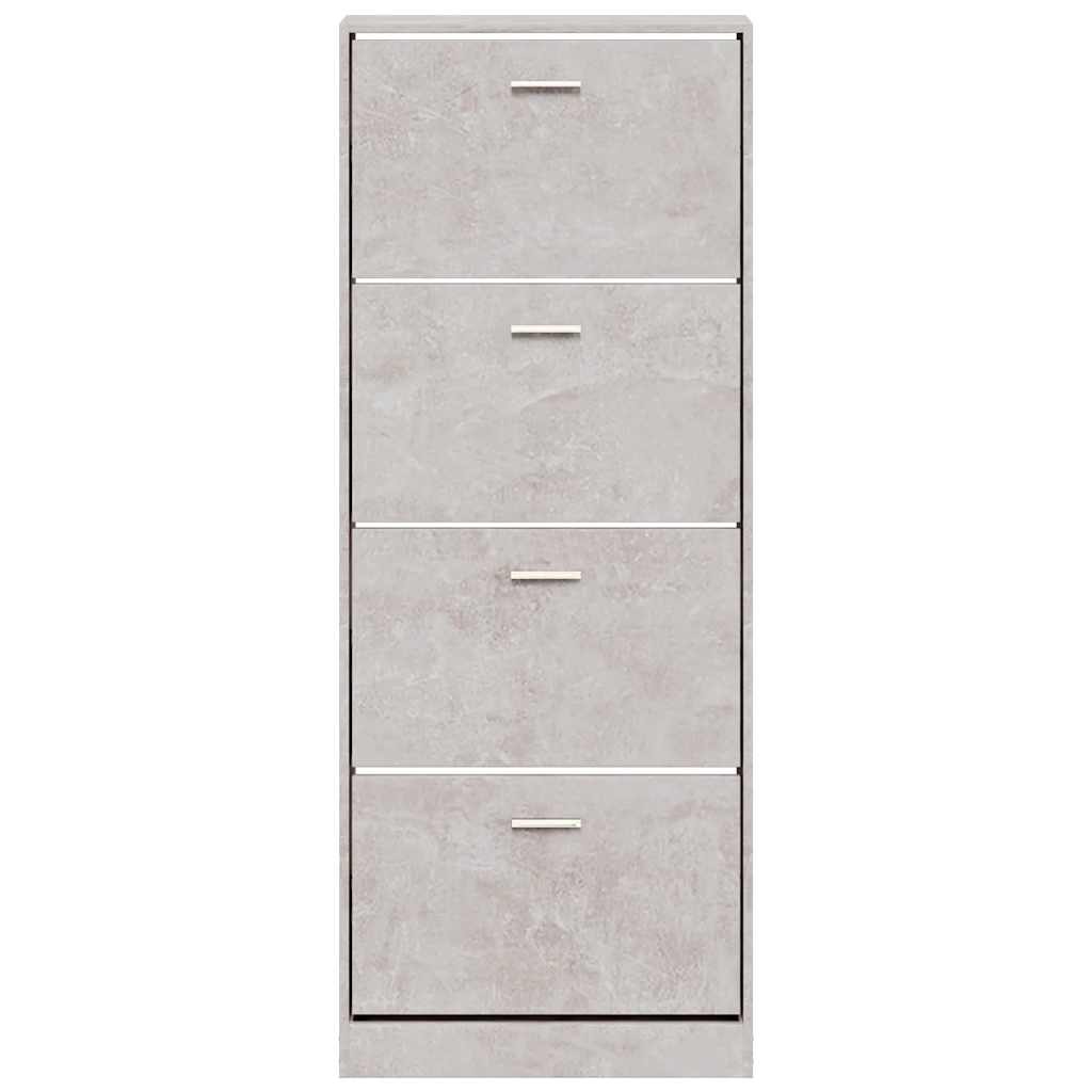 skoskab 59x17x150 cm konstrueret træ betongrå