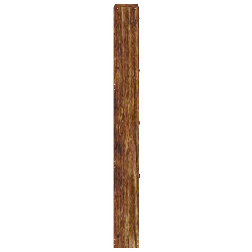skoskab 59x17x150 cm konstrueret træ røget egetræsfarve