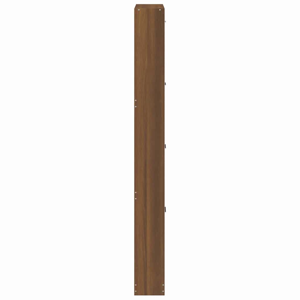 skoskab 59x17x150 cm konstrueret træ brun egetræsfarve