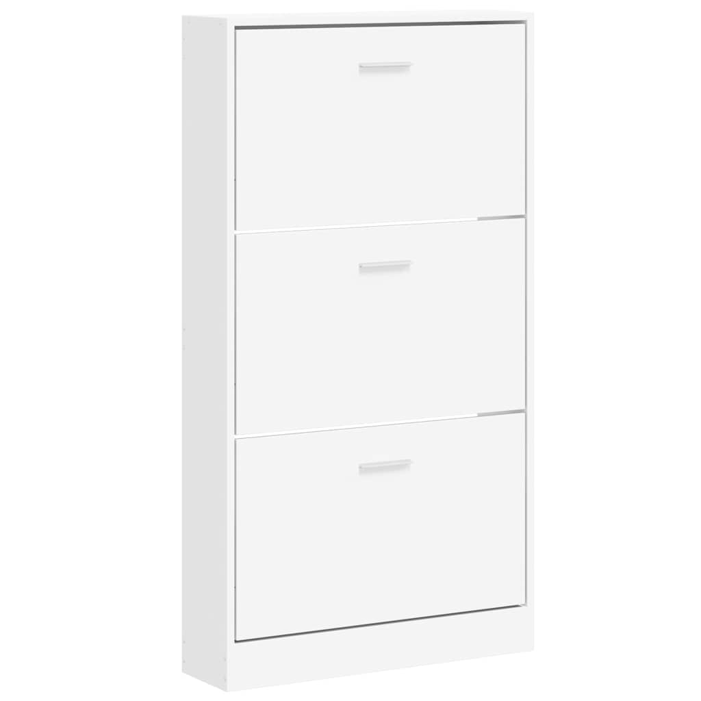 skoskab hvid 59x17x108 cm konstrueret træ