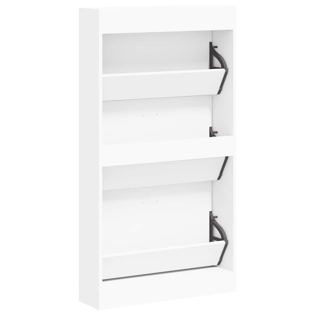 skoskab hvid 59x17x108 cm konstrueret træ