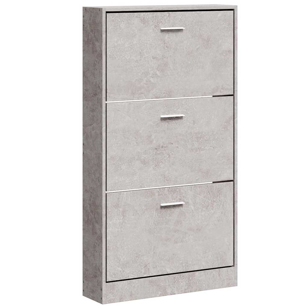 skoskab 59x17x108 cm konstrueret træ betongrå