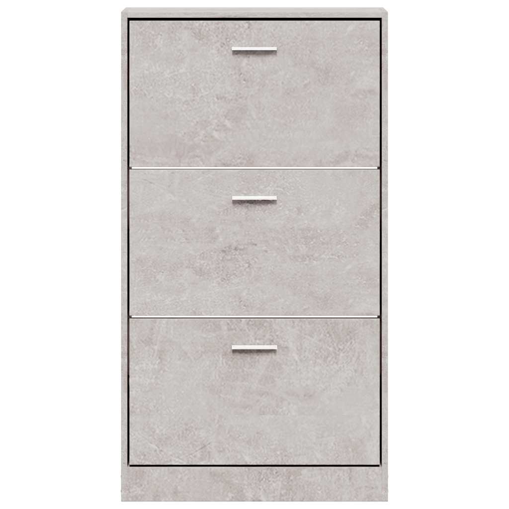 skoskab 59x17x108 cm konstrueret træ betongrå