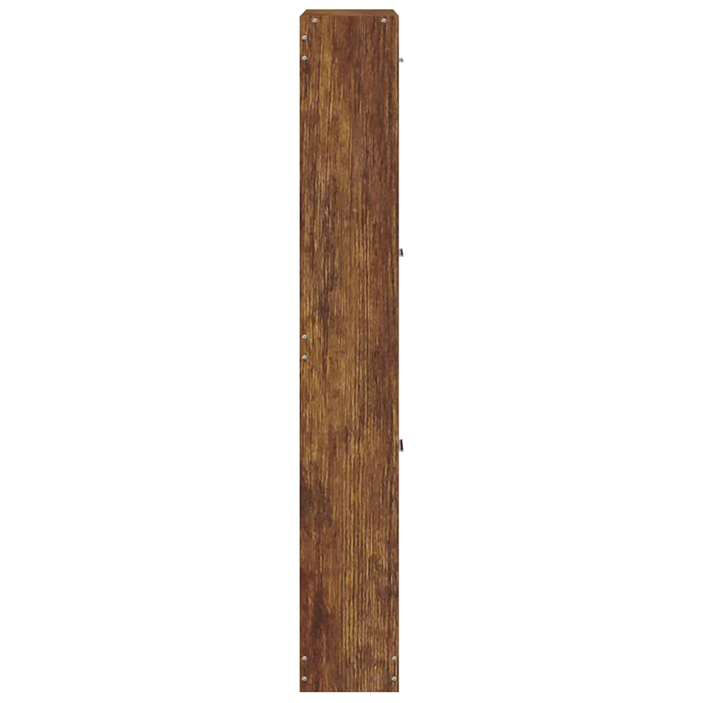 skoskab 59x17x108 cm konstrueret træ røget egetræsfarve
