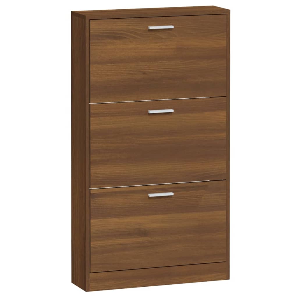 skoreol 59x17x108 cm konstrueret træ brun egetræsfarve