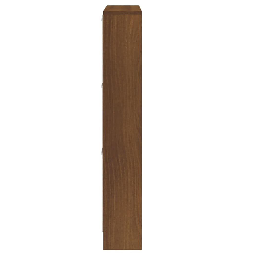 skoreol 59x17x108 cm konstrueret træ brun egetræsfarve