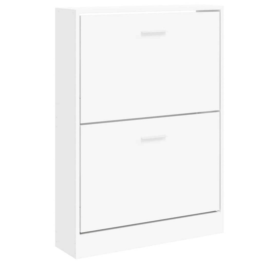 skoskab hvid 59x17x81 cm konstrueret træ