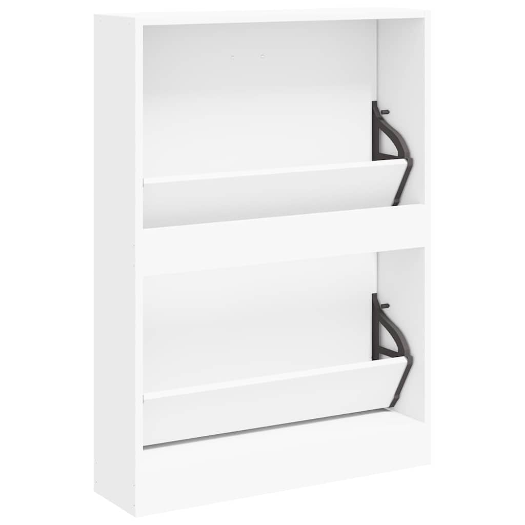 skoskab hvid 59x17x81 cm konstrueret træ